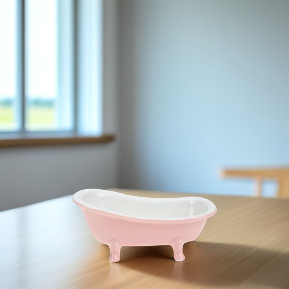Baluue Bath Tub Pot Ceramic Pink 1Pack