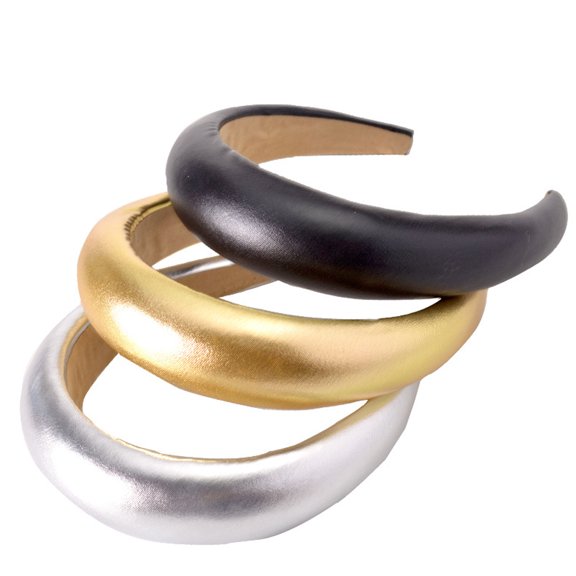 Baluue Charming Black Sponge Hair Band Solid Color Headwear for Hair Styling and Decoration