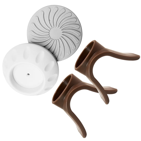 Baluue Child Safety Corners Guards 2 x pillar fixers Wall Protector for Pressure Gates Prevent Damage Brown Silicone