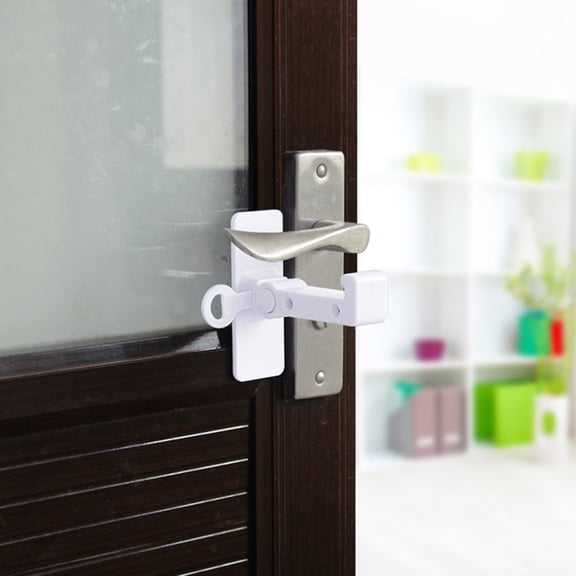 Baluue Child Safety Door Locks Door Lever Lock Plastic 1Pack