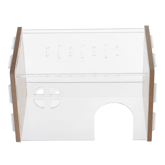 Baluue Cute Hamster Hideaway Home Transparent Wood 1Set
