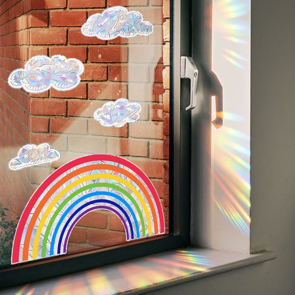 Baluue Classroom Window Decal Assorted Color PVC 1Pack