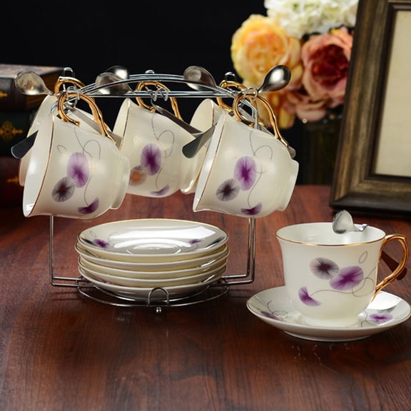 Baluue Coffee Cups Holder Wire Rack Display Stand Modern for Home Kitchen 1Pcs