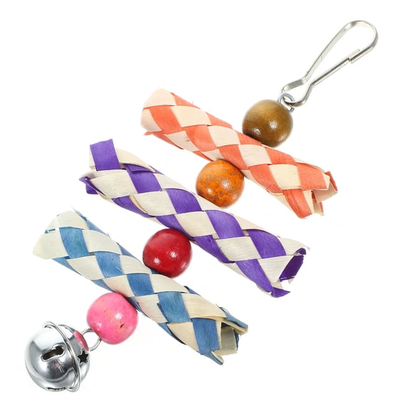 Baluue Colorful Toy For Birdcage Wood Multi-colored 1 Set For Cockatiels