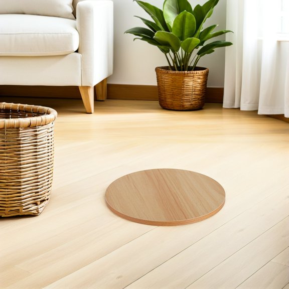 Baluue Dining Table Top Replacement Surface Wooden 29.5cm round Beige