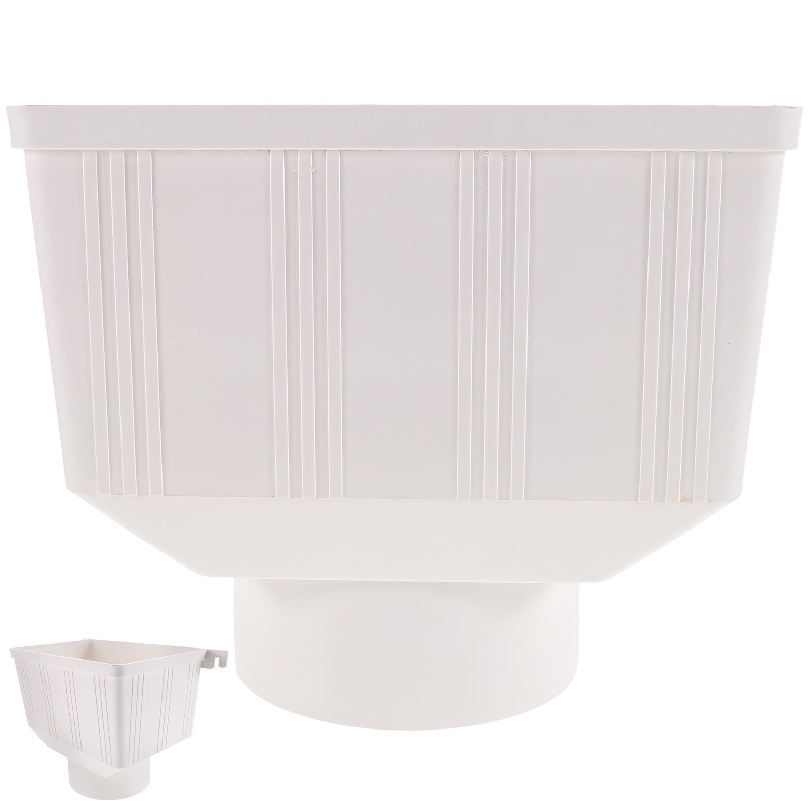 Baluue White Plastic Rain Gutter Connector Set for Rainwater Collection and Outdoor Water Management