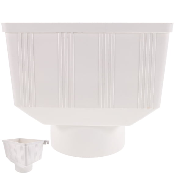 Baluue Rain Barrel Gutter Connector Plastic White 1 Set