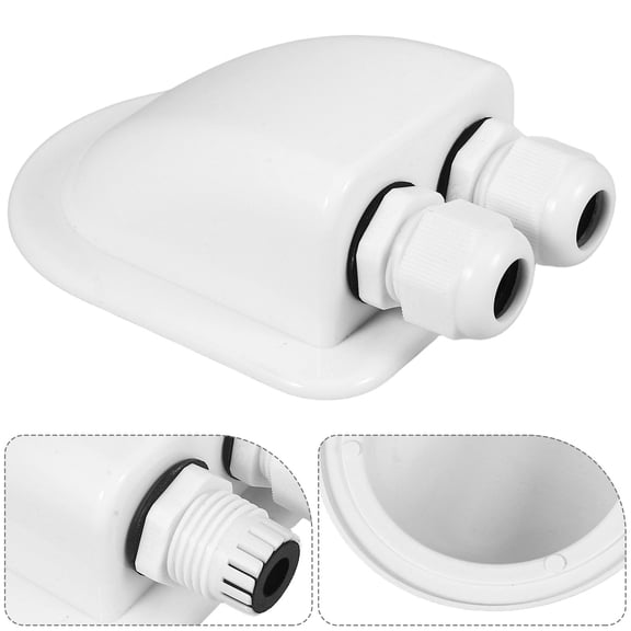 Baluue Dual Holes Solar Car Entry Box 1Pcs ABS for Boat Owners Outdoor Use