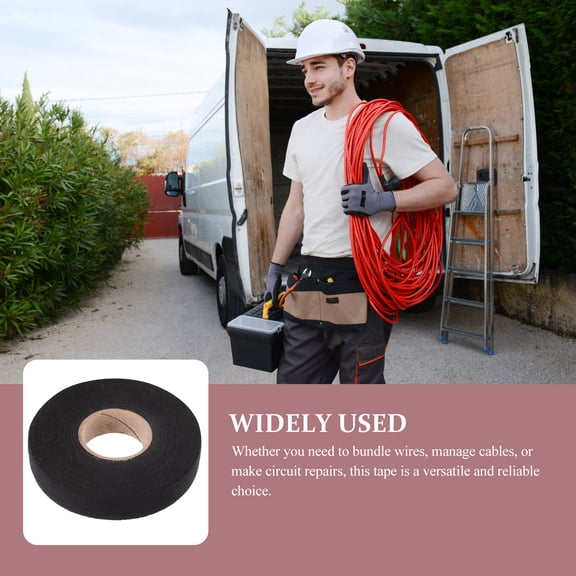 Baluue Black Electrical Insulation Tape, Lint-Free, Wire Wrap for Electrical Systems, 1 Roll for Home and Industrial Use