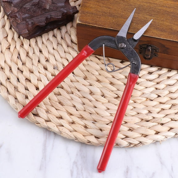 Baluue Ergonomic Red Flat Pliers with Carbon Steel Construction for Household Jewelry Wire Twisting and Shaping