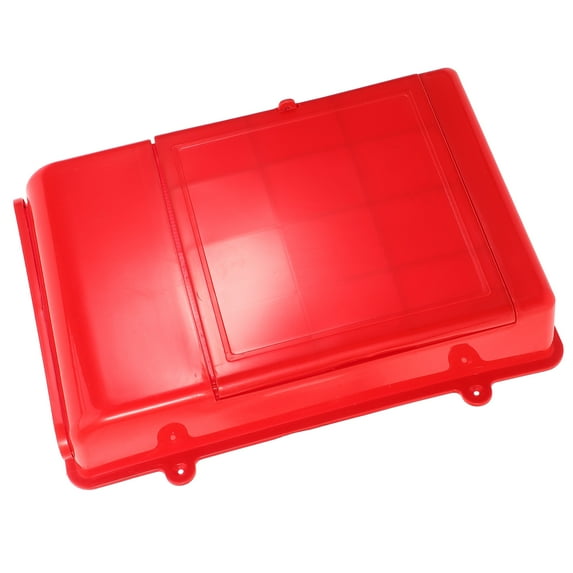 Baluue Red Wall Mounted Plastic Mailbox, Outdoor Mail Organizer, 1 Piece