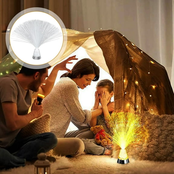Baluue Fiber Optic Lamp Battery Powered Color Changing Novelty Light for Home Decoration Assorted Colors