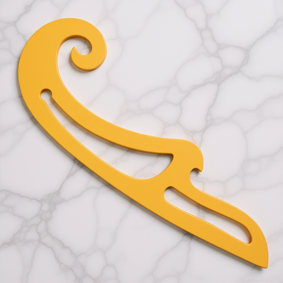 Baluue Flexible Yellow Curve Ruler for Garment Design and DIY Clothing Drafting
