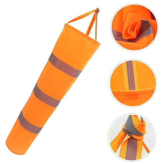 Baluue Fluorescent Orange Windsock for Outdoor Wind Direction Indication and Yard Decoration