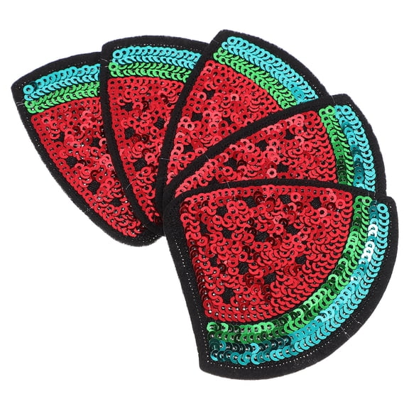 Baluue Fruit Applique Red Polyester Twill for Clothes Stylish Embroidered Patch 5Pcs