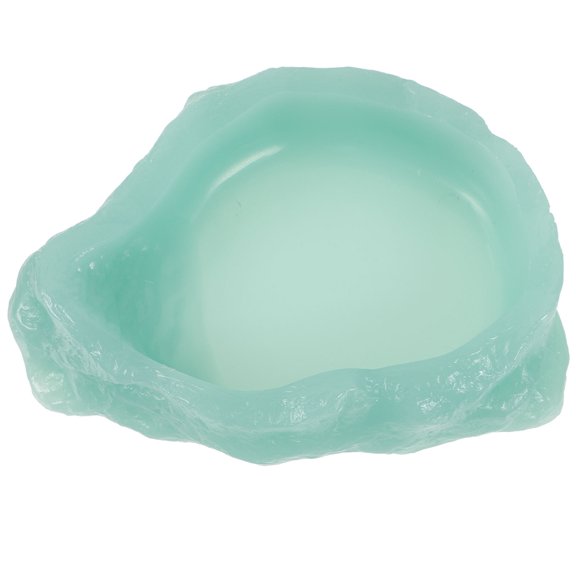 Baluue Reptile Water Bowl Round Resin 1Pcs for Reptile Enthusiasts