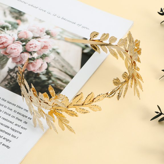 Baluue Bridal Hair Band Headdress Golden Headband Shape 1Set Vintage Weddings Bridal Accessories