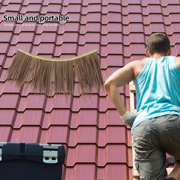 Baluue Artificial Grass Thatched Roof Tiles for Garden, PE Material, Realistic Thatching Roofing Decoration