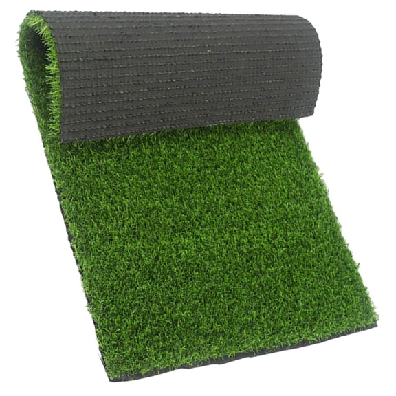 Baluue Grass Mats for Outdoors Artificial Turf Rug Black TPR 1Set