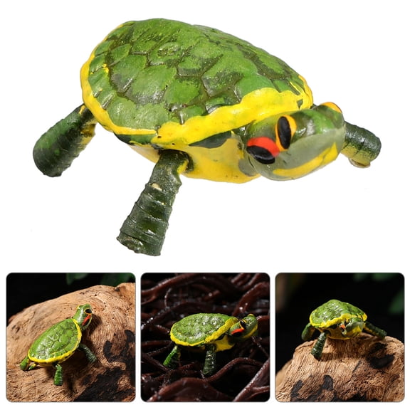 Baluue Green Iron Tortoise Figurine for Decor Mini Tortoise Plant Ornament Suitable for Succulent 2.5 Inch