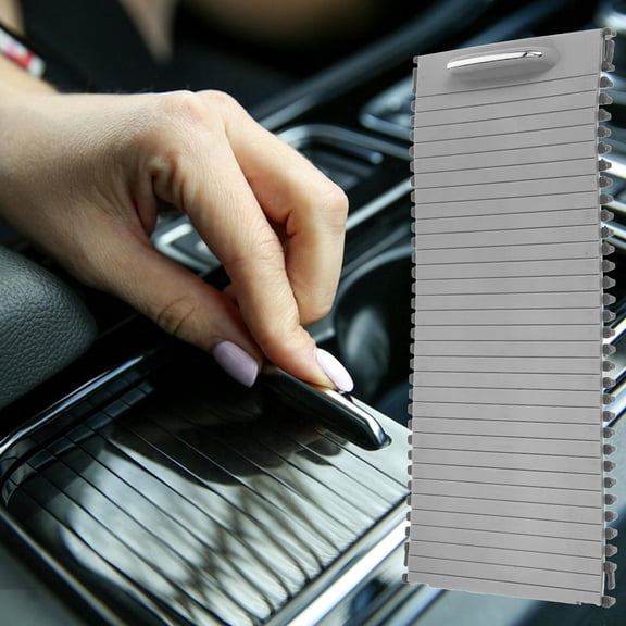 Baluue Grey Car Console Cover with Sliding Cup Holder Insert Fit for Center Console Use