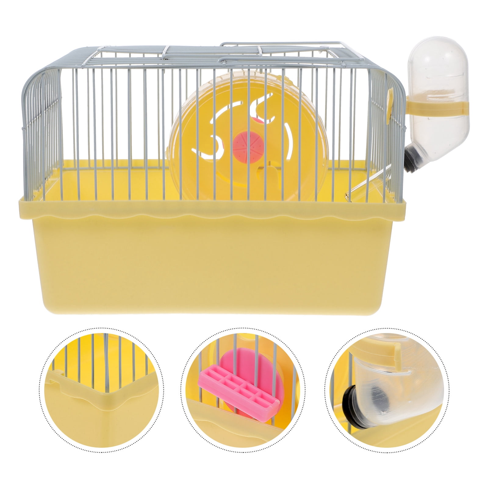 Baluue Hamster Cage Water Bottle Holder Portable Hamster Travel Carrier ...