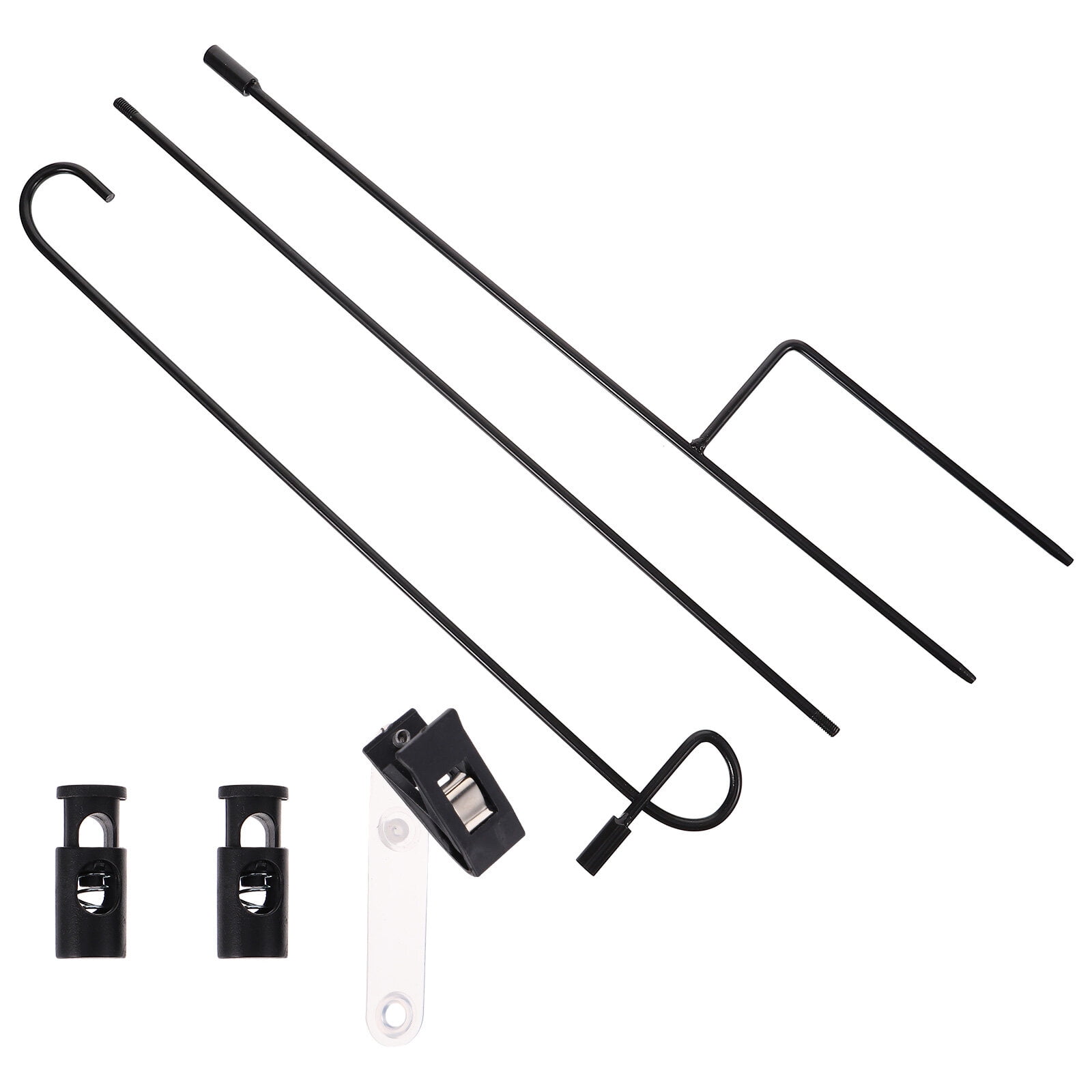 Baluue Black Garden Flag Holder Easy Install Garden Flag Display Rack ...