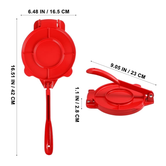 Baluue Pizza Dough Press Red 1Pcs 16.5In