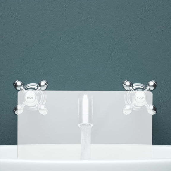 Baluue Kitchen Sink Splash Guard Acrylic Anti Splashing Board with Easy Installation