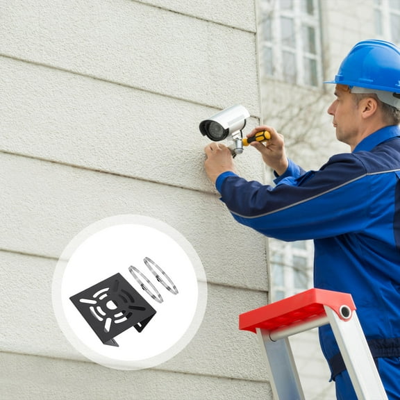 Baluue Mounting Pole Bracket Black for Installation 1 Set