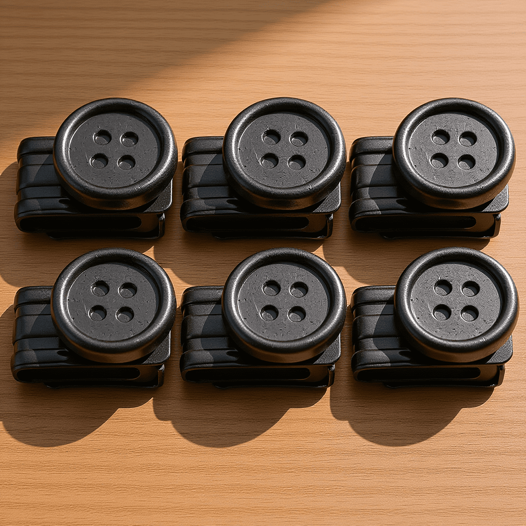 Structural Button Clips Baluue 6-Pack No Sew Metal Buttons for Multi-Purpose Clips, Daily Use ...