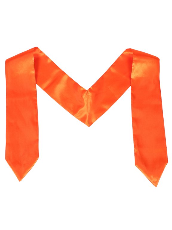 Orange Satin Prom Sash Set, Lightweight Soft Fabric Graduation Ceremony Party Accessory for Pageant Special Events