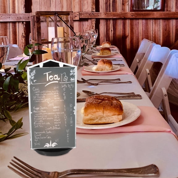 Baluue Paper Tabletop Stand Acrylic Rotatable Menu Display Transparent 1Pcs