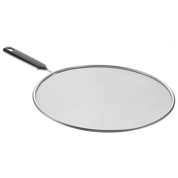 Baluue Plated Silver Frying Pan Splatter Screen with Rust Proof Wire Mesh Kitchen Cover