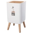 thumbnail image 1 of Baluue Compact Plastic Waste Bin with Press Lid, Kitchen and Bathroom Trash Can, Space-Saving Sturdy Design, 1 of 8