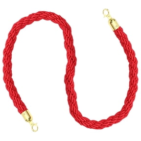 Baluue Queue Rope Barrier In Red For Emergency Situations With Elegant Concierge Style 1Pcs