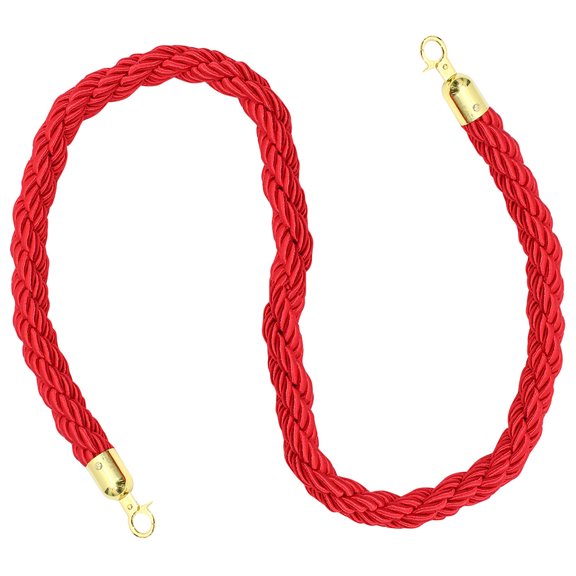 Baluue Queue Rope Barrier In Red For Emergency Situations With Elegant Concierge Style 1Pcs