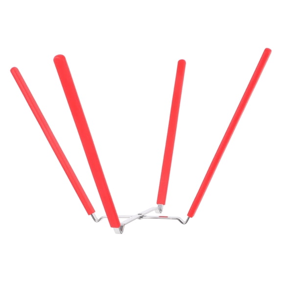 Baluue Red Foldable Stainless Steel Cake Cooling Rack and Display Stand for Baking, Pastries, Desserts, and Kitchen Use