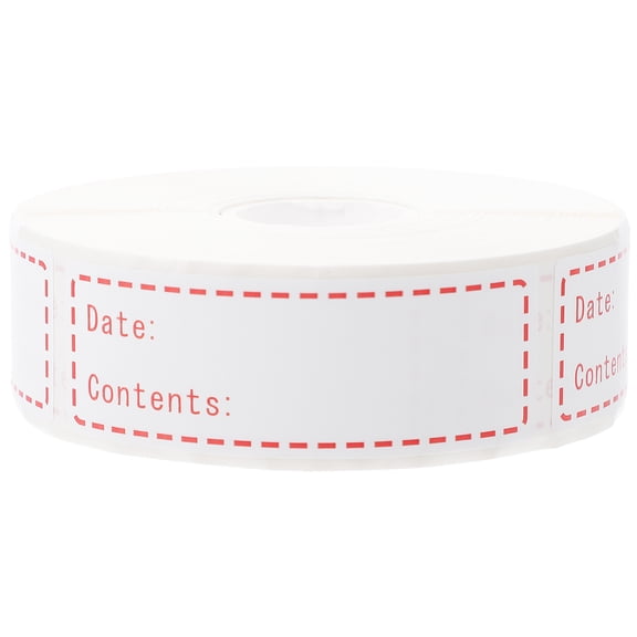Baluue Date Reminding Label Red Glassine Paper Sticker for Food Content and Freezer Use