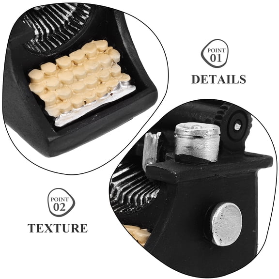 Baluue Retro Typewriter Model Creative Typewriter Decor Photography Prop Typewriter Figurine