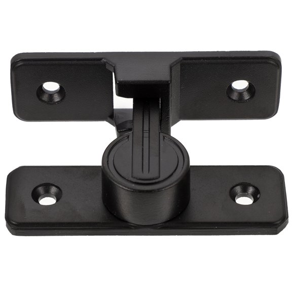 Baluue Right Angle Fixed Buckle Screen Door Lock Stainless Steel Black 1Set