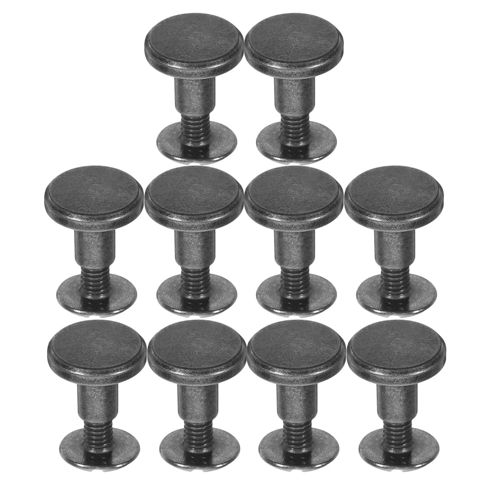 Baluue 10-Piece Black Zinc Alloy Rivet Installation Kit for Crafting ...
