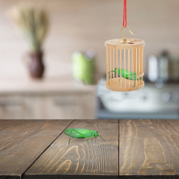 Baluue Insect Cage Wooden Insect Box Wood Storage Wild Crickets 1Pack