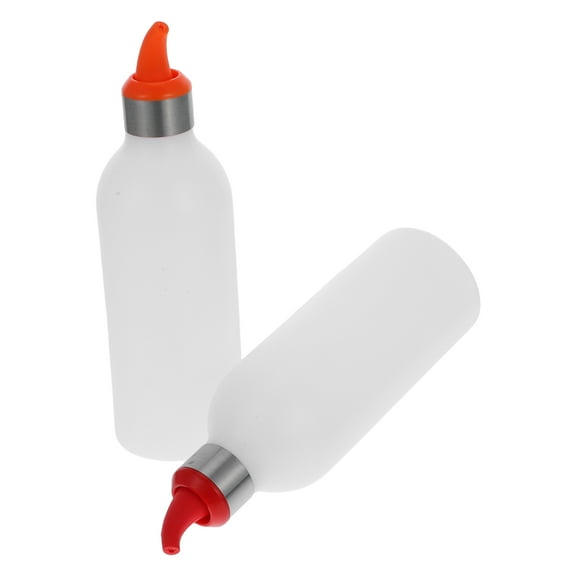 Baluue Seasoning Squeeze Bottle 2Pcs TPR Acid and Alkali Resistance For Camping Trip Mixed Colors