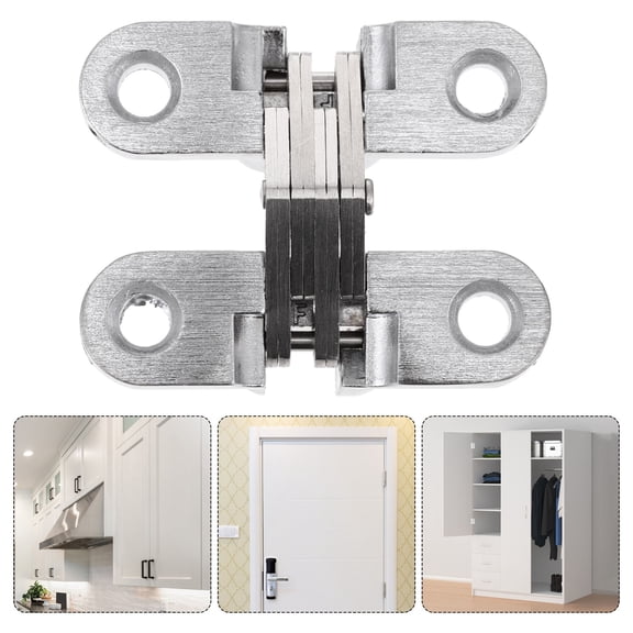 Baluue Heavy Duty Zinc Alloy Self-Closing Door Hinges, 1 Set Hardware Accessories for Doors
