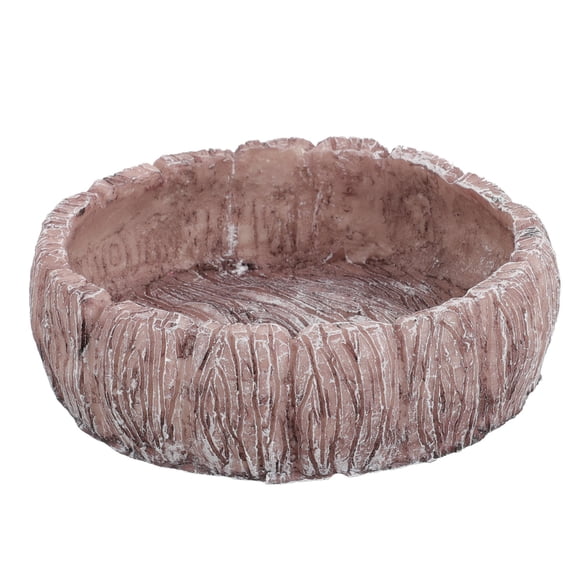 Baluue Reptile Food Water Bowl Turtle Dish Grey 1Set