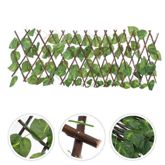 Baluue Artificial Leaf Fence Net Decoration for Backyard Balcony, Simulation Green Leaf Privacy Screen Ornament