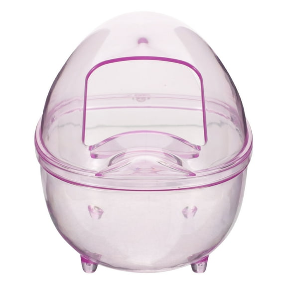 Baluue Hamster Dust Bath Hamster Sand Bath Container Transparent Purple 1Pcs
