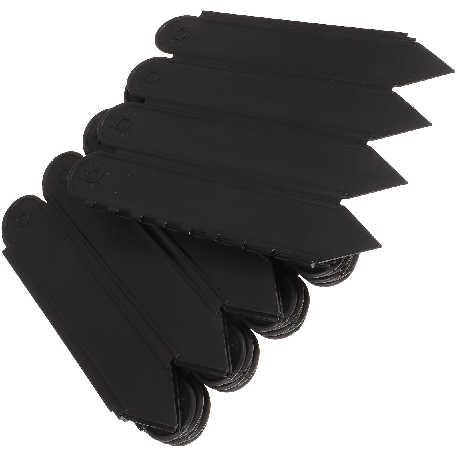 Baluue Black Plastic Outdoor Fence Panel - Reusable Garden Edging and Decorative Barrier for Yard, Lawn, and Landscaping