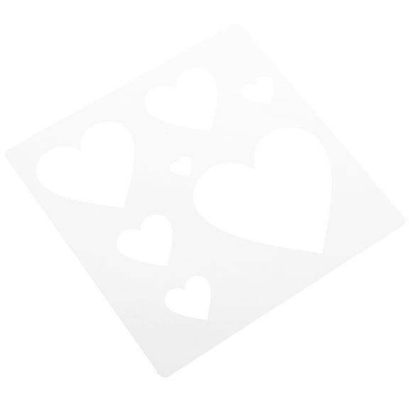 Baluue Small Heart Stencils For Friends Wedding Decorating With White Plastic 1 PCS